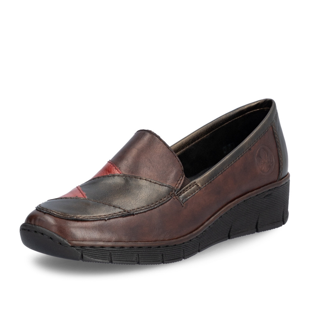 detail Dámské mokasíny RIEKER 53785-25 hnědá W4