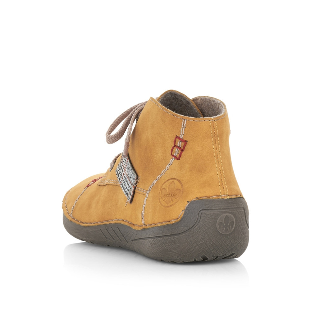 detail Dámská kotníková obuv RIEKER 52543-69 žlutá W5