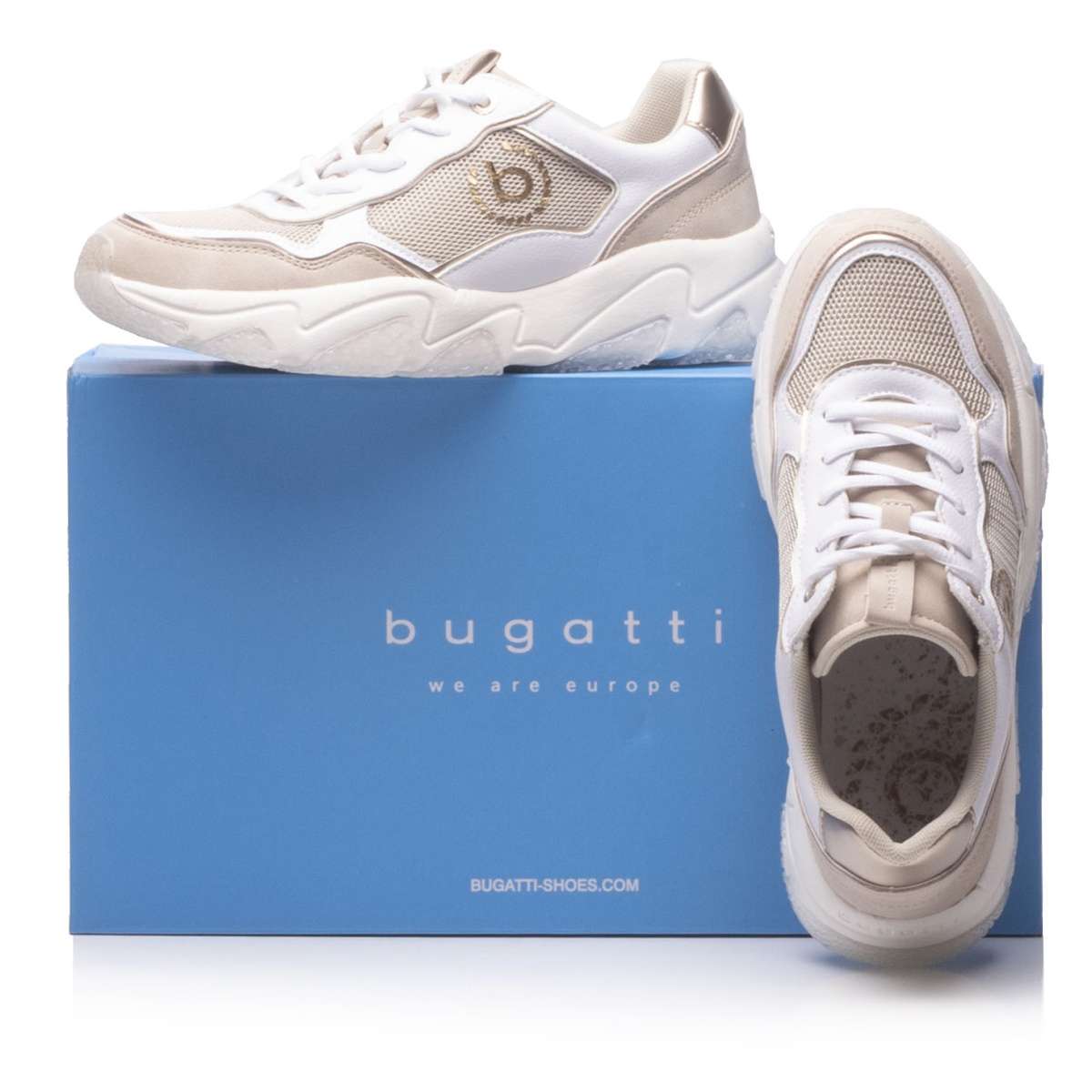 Dámské tenisky BUGATTI 431-84601-5559-5220 BEIGE WHITE S0