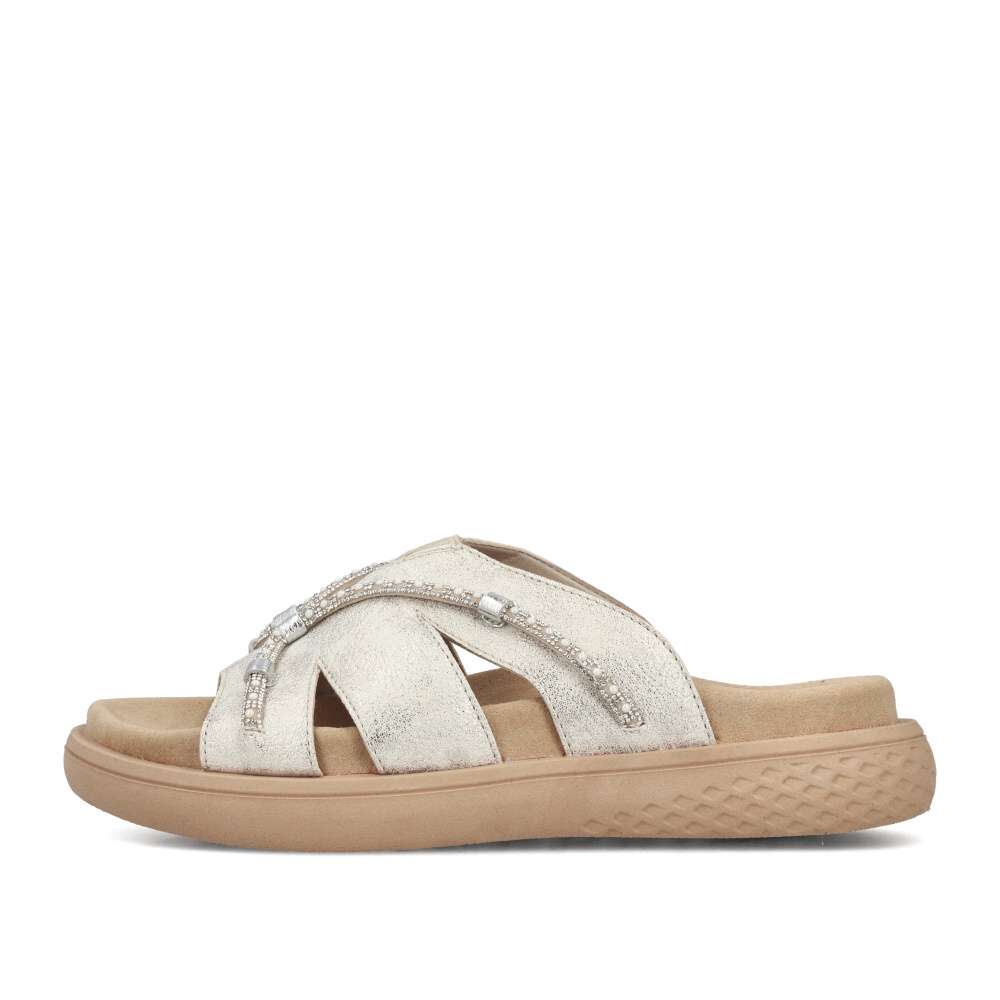 Rieker V1588 Beige Ciabatte Rieker V1588 Donna - Comfort E Stile, Colore Beige Ciabatte Rieker Donna